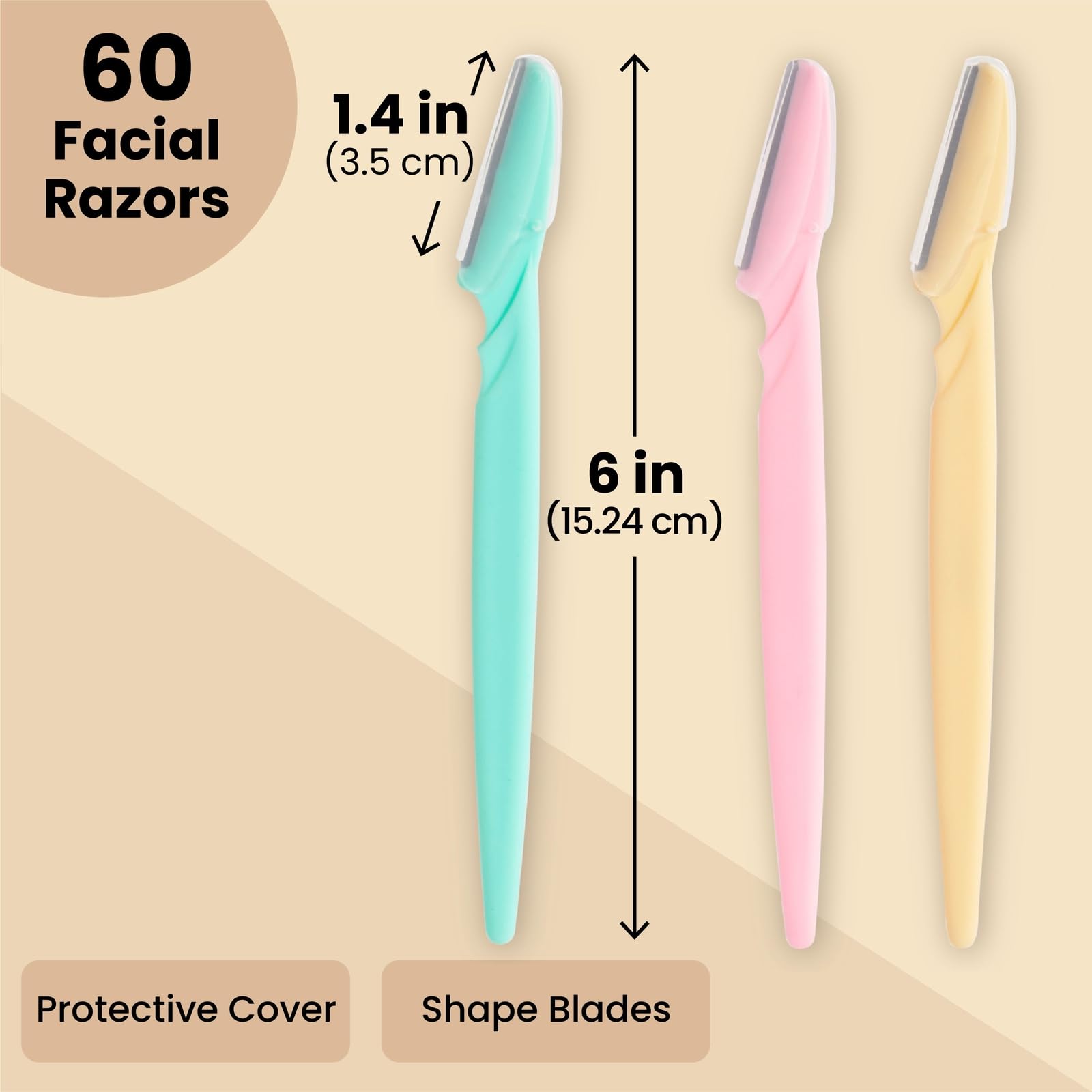Amazon.co.jp: Glamlily 60個パック フェイシャルダーマプレーニング