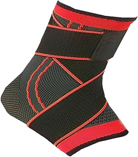 GÃ©neric Ankle Brace,1pc Adjustable Compression Ankle Support Men & Women, Strong Ankle Brace Sports Protection, Stabilize Ligaments-Eases Swelling and Sprained Ankle,Red