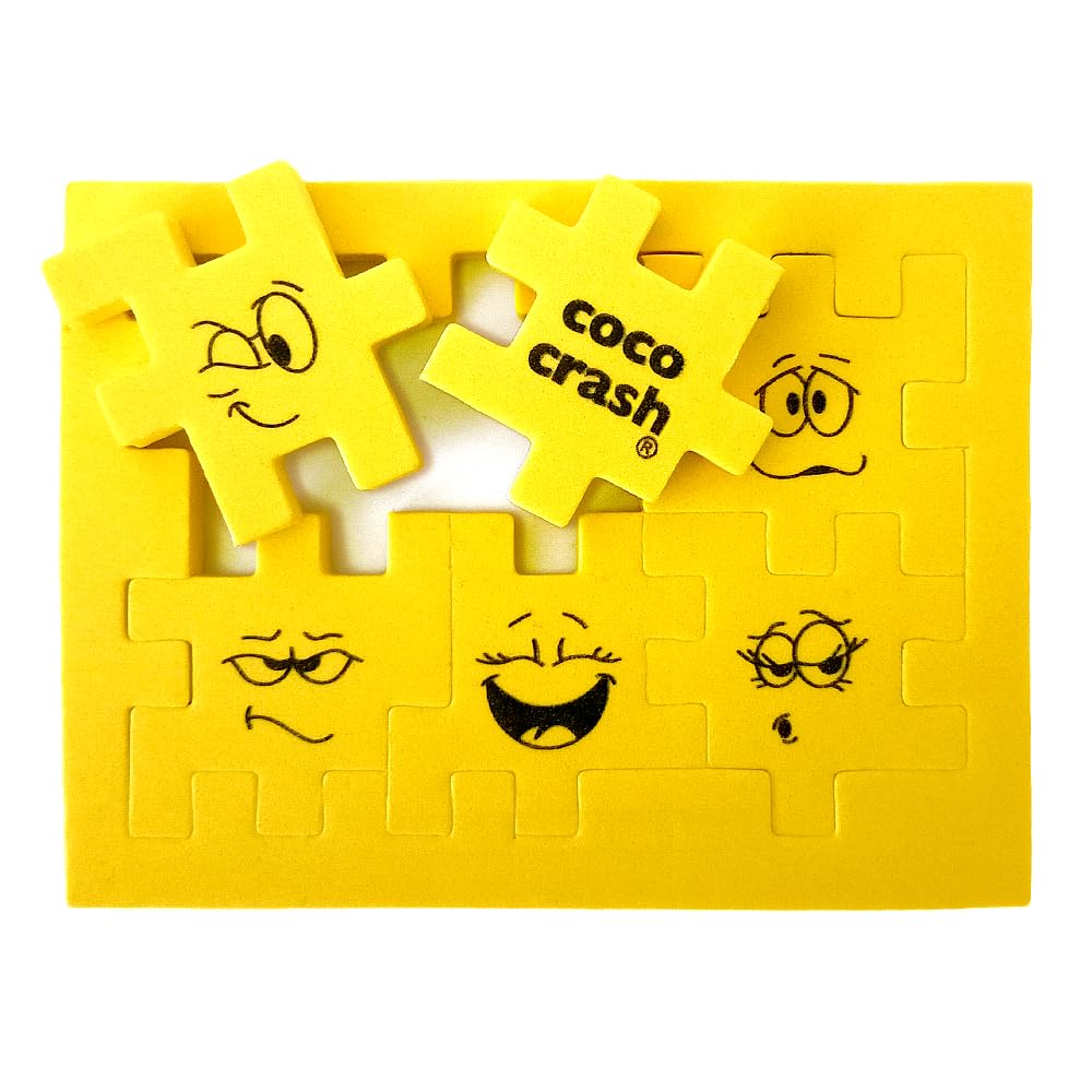 Set de 6 Puzzles 3D Cubo de Goma EVA, 6 Niveles de Dificultad, Juego de Ingenio y Desafío Mental, Coco-Crash, el Original de EVAPAL, Nueva versión 2025