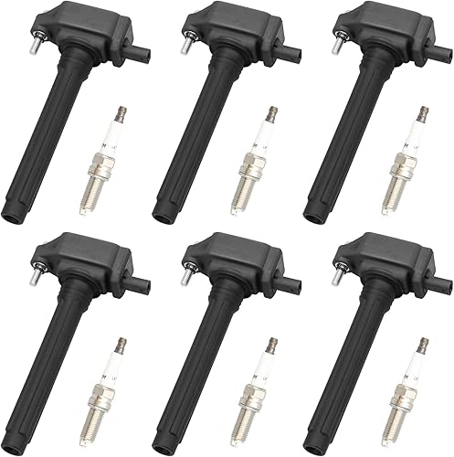 Kit de bujía iridio y bobina de encendido UF648, 6 pares compatibles para Dodge 11-15 Durango/11-19 Journey, para Avenger/Challenger, para Jeep