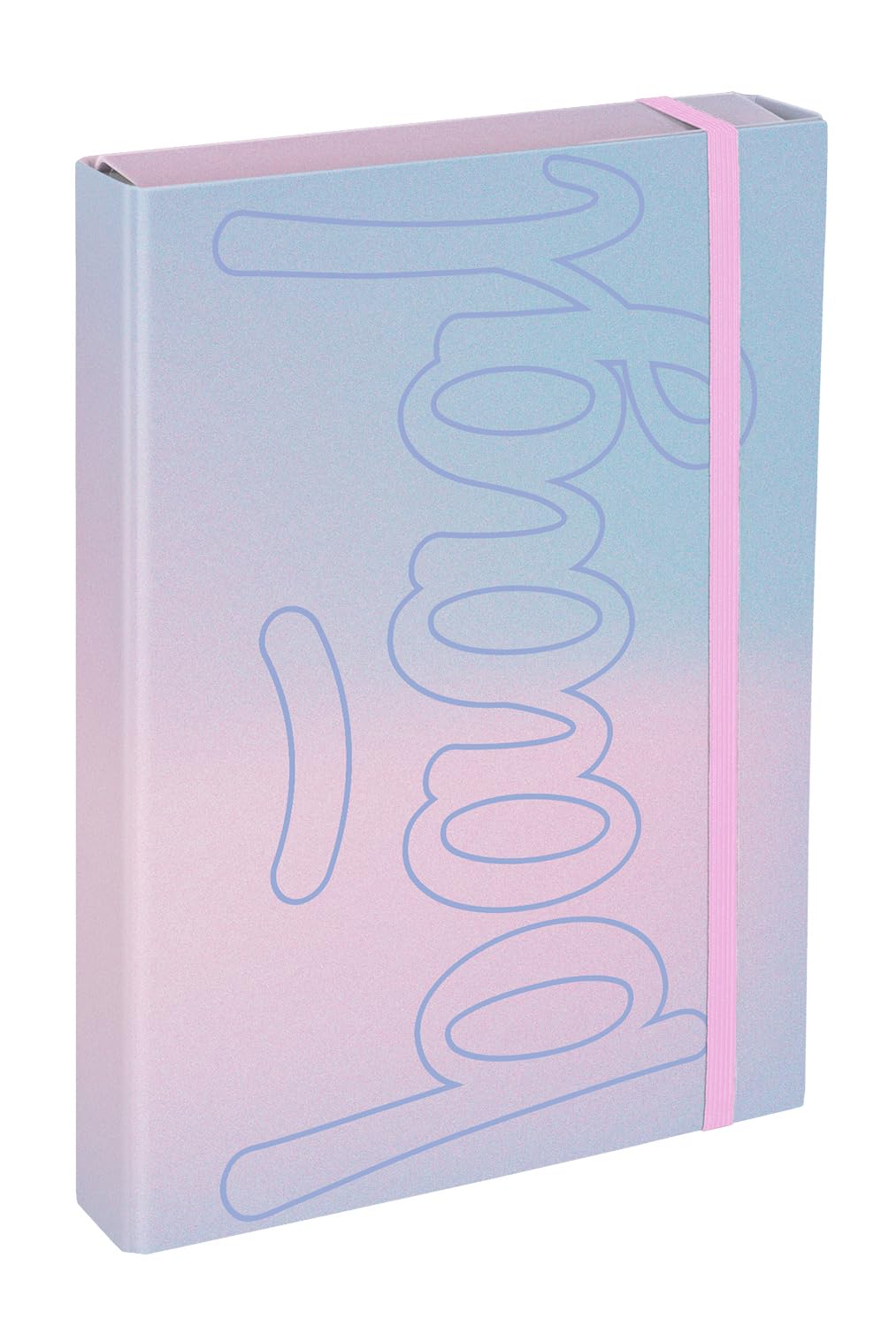 Baagl Heftbox für Schulranzen - Heftmappe A4 JUMBO für Kinder mit Gummiband und Innenklappen - Sammelmappe, Sammelbox mit Gummizug für Jungen (Lilac)