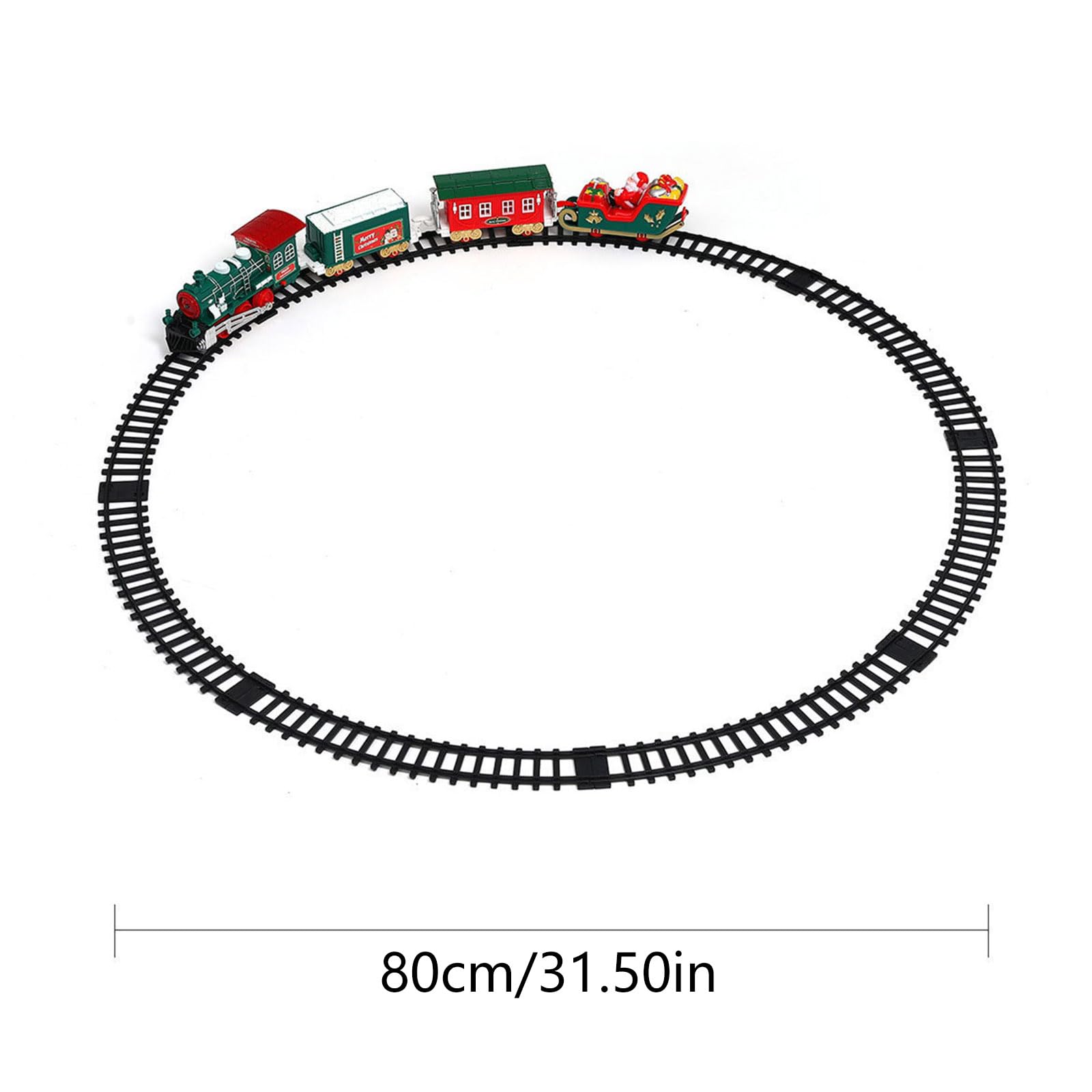 Decoración de tren navideño con música