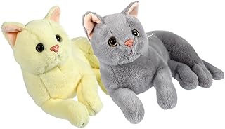 Toyvian 2 Pçs Doce Gato De Pelúcia Gato De Dormir Lance De Pelúcia Travesseiro De Gato Brinquedos Decoração Realista Travesseiro De Gato De Brinquedo Gato Desenhos Animados