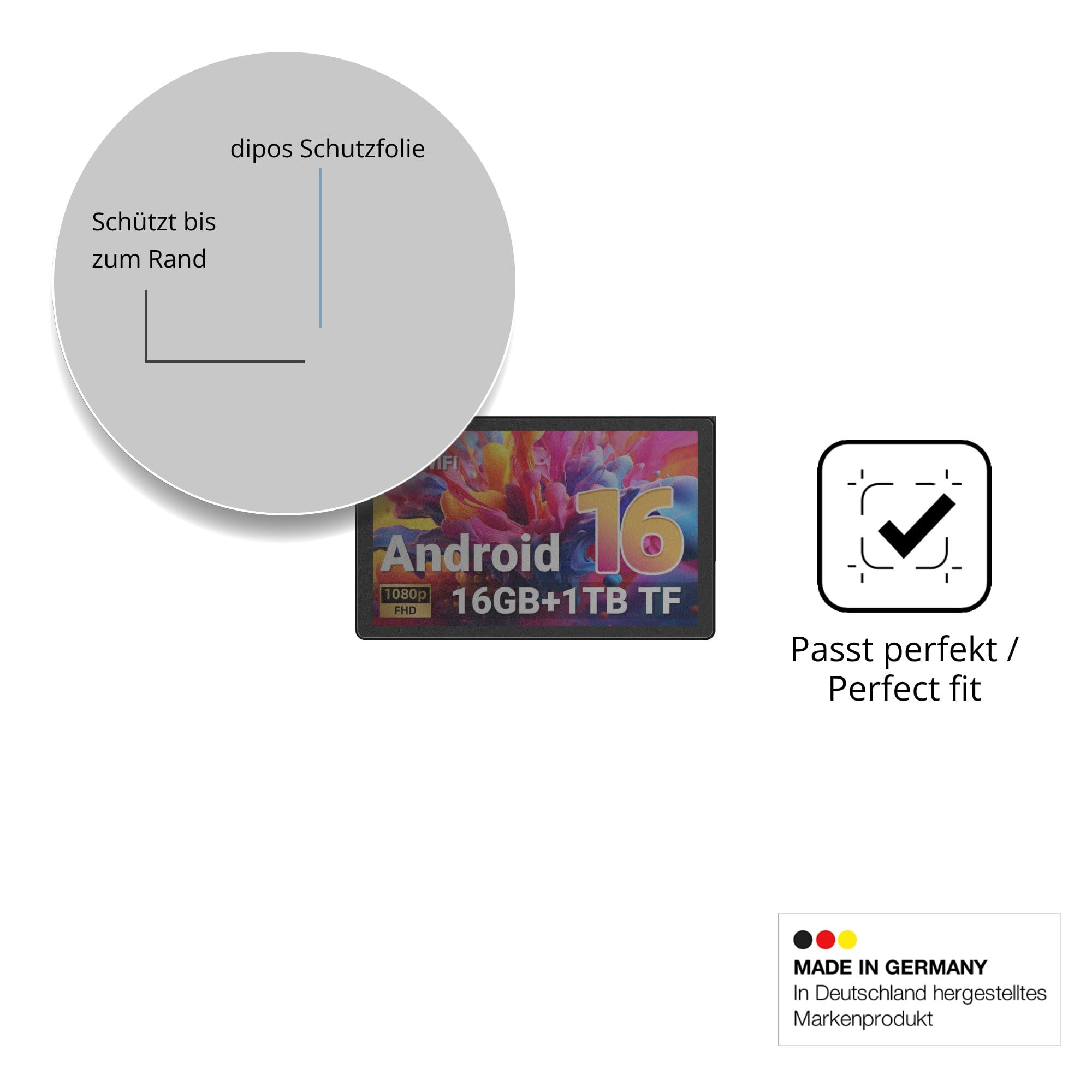 dipos Protector de Pantalla Antiespía para Gleeso KB1004 | Película protectora mate, filtro de privacidad 4 vías, ajuste perfecto, antiarañazos, sin burbujas, autoadhesivo