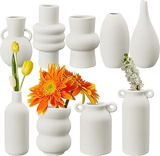 30+ Stunning Blue Ceramic Vase Decor Ideas For Any Room 84 White Ceramic Vase Set of 9, Boho Ceramic Vase in Bulk, Small Vases Set ...