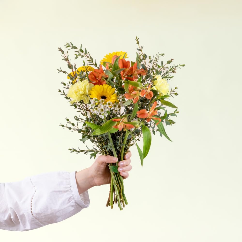 Fleurs et Délices Petit Soleil Grand Bouquet Jaune et Orange 14 Tiges