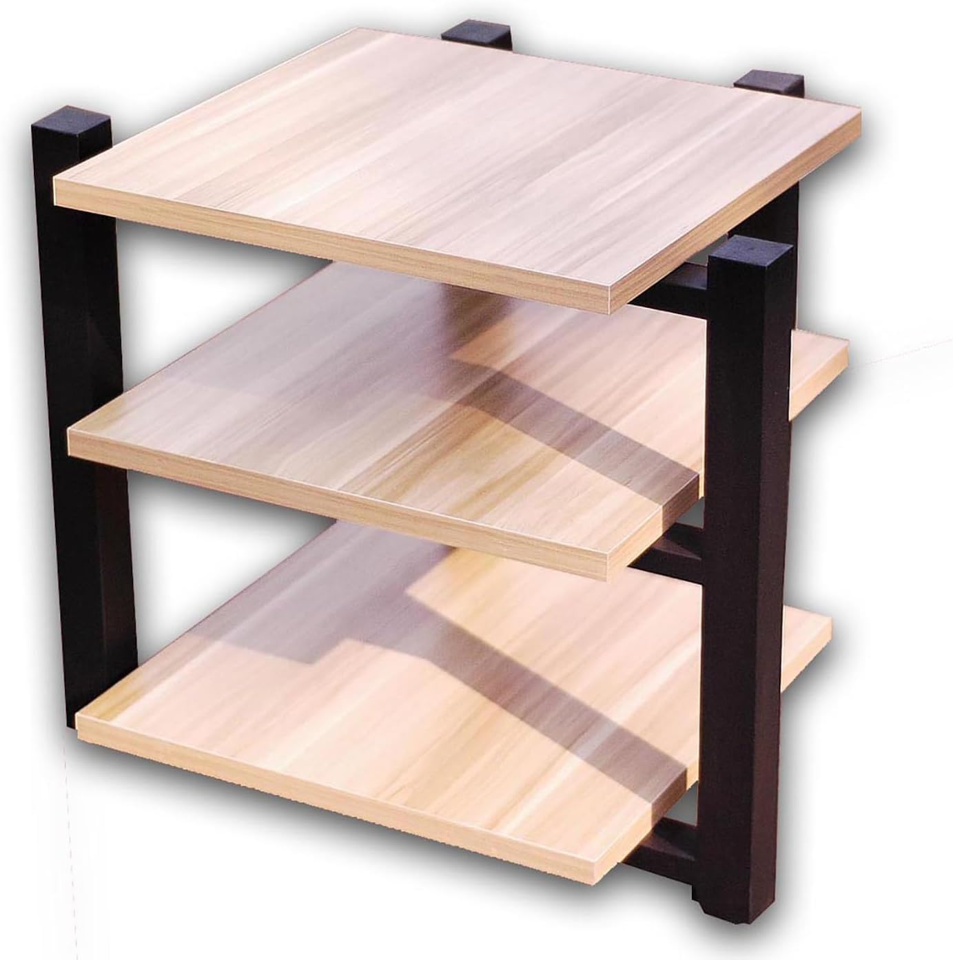 Wjx Półka Do Gier Stojący Stojak Audio Szafka Stereo Stojak Na Media Wideo Stojak Na Media Wideo Stojak Na Głośnik Stojak Narożna Wieża Audio Do Spotkań Z Gram, Walnut, 70x55x65cm