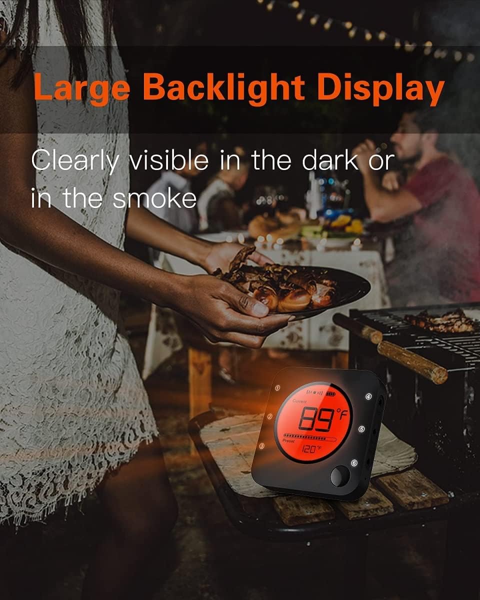 review XWZ Bluetooth Meat Thermometer Wireless Digital Grill Kitchen Food Thermometer with 2 Probes for BBQ Smoker Oven Cooking