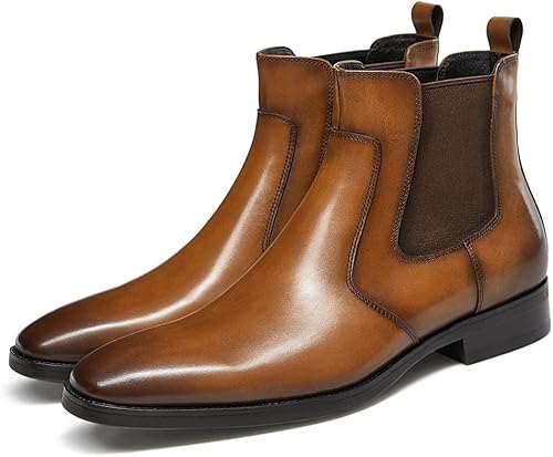 Miniatura 2 de Botas de vestir para hombre, botas Chelsea de cuero para hombre