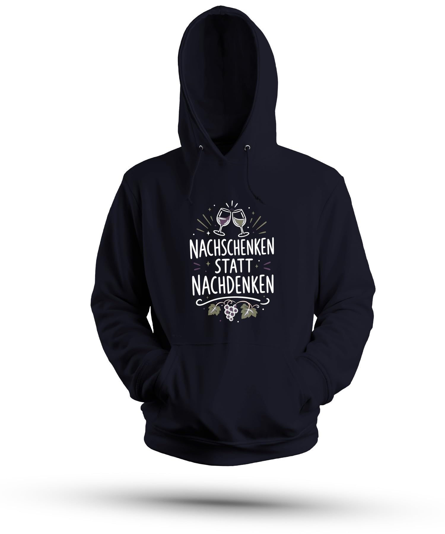 Uzupełnianie zamiast Statement Hoodie Hoodie Hoodie | Sarkazm wieczór dziewczęcy festiwal wina winogrona winogrona picie alkoholu JGA sommelier białe wino czerwone wino humor