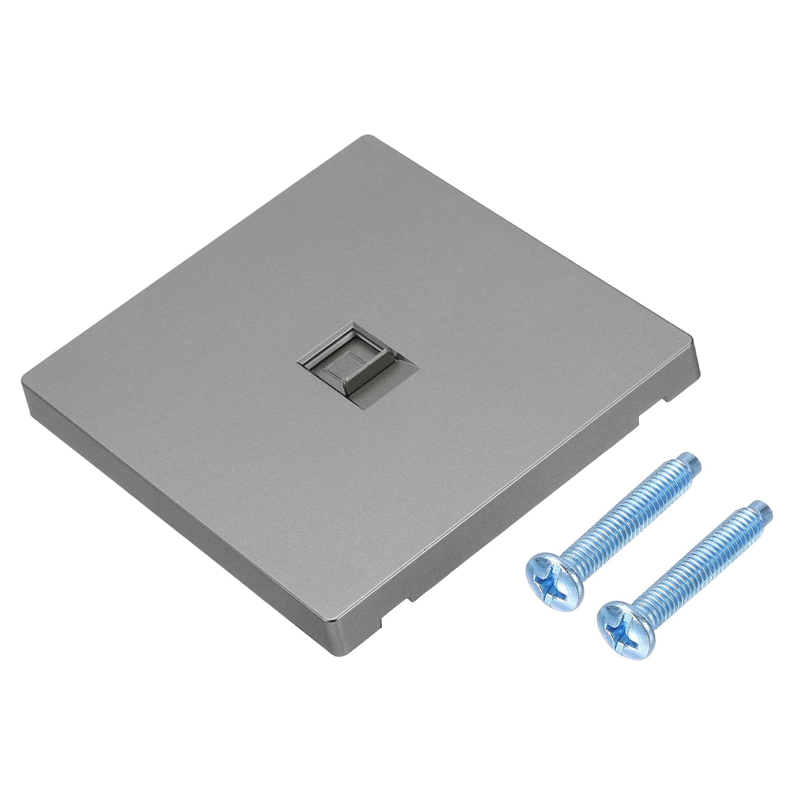 sourcing map RJ45 Socket, CAT6 Ethernet Socket Wall Plate Outlet, Single Port Face Plate with M4 Screw for CAT5 CAT5e CAT6 Ethernet Cable Networking, 90 x 86 mm, Grey