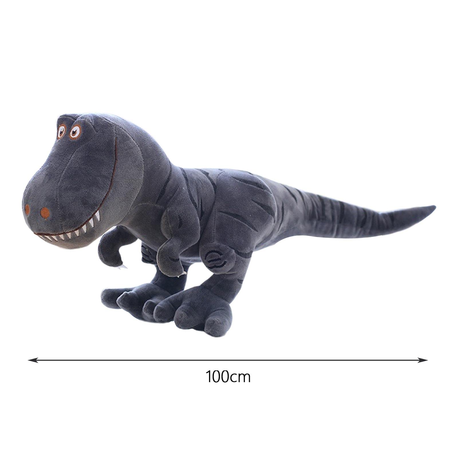 Cuscino di Peluche a Forma di Dinosauro, Figura Decorativa con Facciale, Cuscino di Peluche a Forma di Dinosauro per Auto, 100 CM