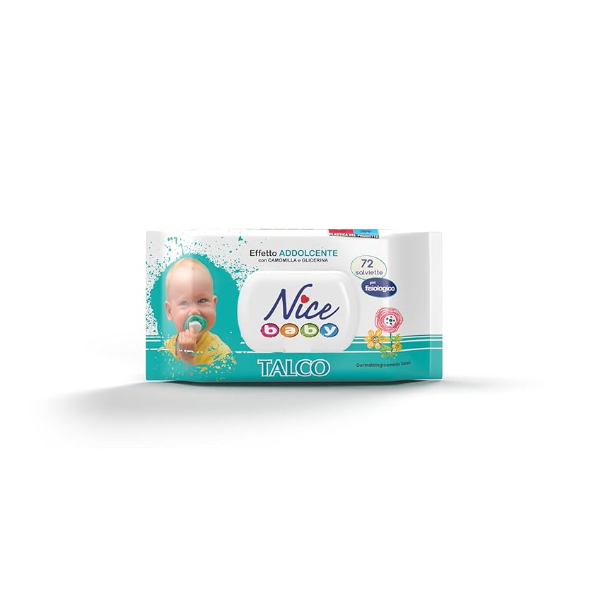 Immagine del prodotto Nice - Salviette Detergenti per Bambini e Neonati - Con Camomilla e Glicerina - Profumazione Delicata al Talco - Dermatologicamente Testate - Formato: 72 Salviette -