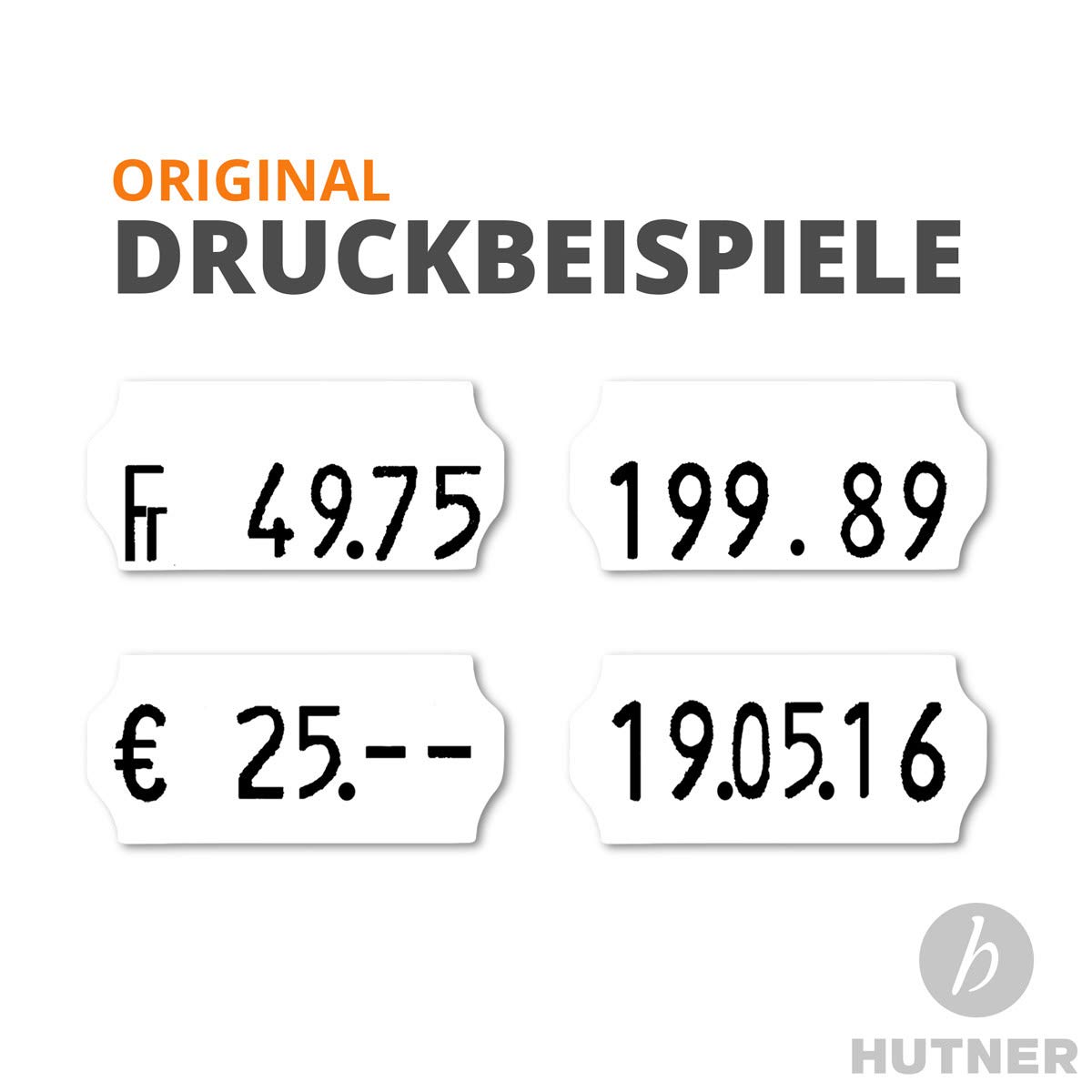 Preisauszeichner Set Blitz C6 inkl. 10 Rollen 26x12 Preisetiketten - weiss permanent + 1 Farbrolle | Preisauszeichnungsgerät | HUTNER