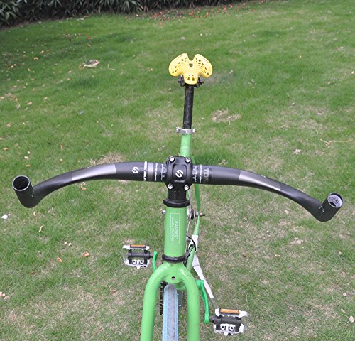 Upanbike Fixed Gear Bike Handlebar T800 Carbon Fiber 31.8Mm*400Mm/420Mm/440Mm Bullhorn Rest Bar Tt Bar Glassy Black Matt Black (Matt Black, 440Mm*31.8Mm) #TOP4