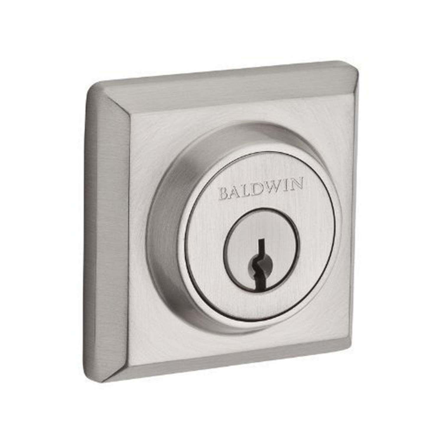 Baldwin Reserve Sctsd260s Single Cylinder Traditional Square Deadbolt With Smartkey Bright Chrome Finish