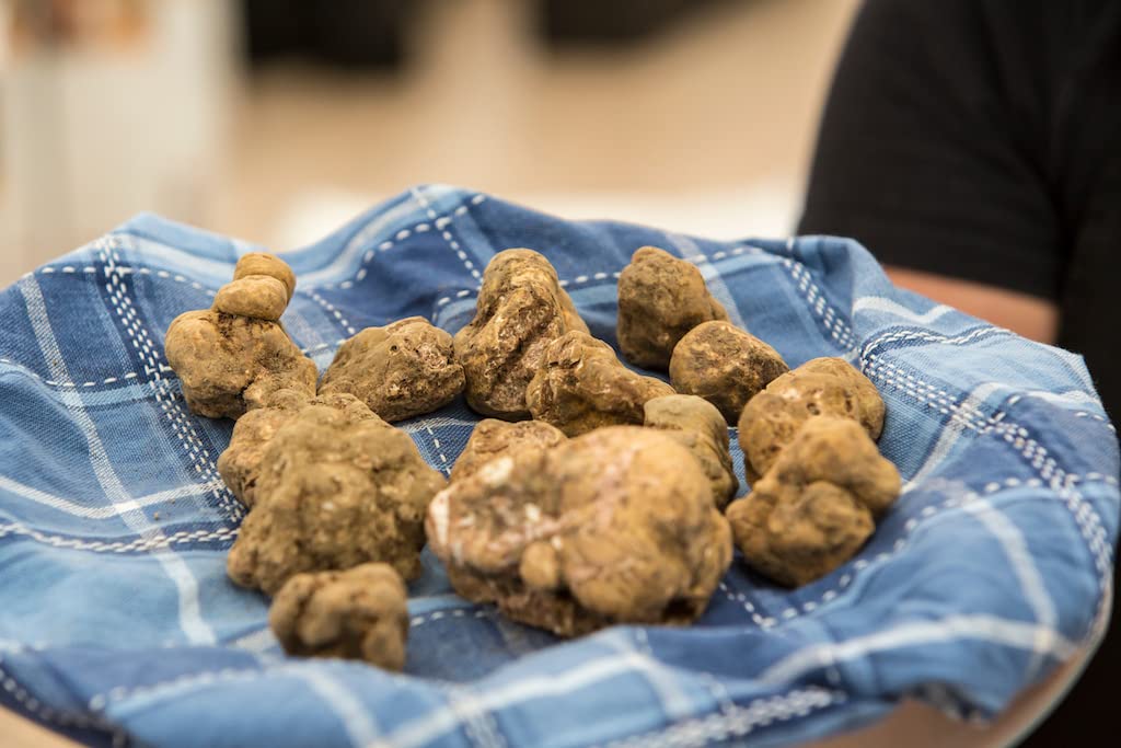 Gourmet - Juego de aceite de trufa (2 unidades de 250 ml) con trufas blancas y negras auténticas de aceite de oliva virgen para salsas y refinar platos, apto para alimentos veganos y sin gluten