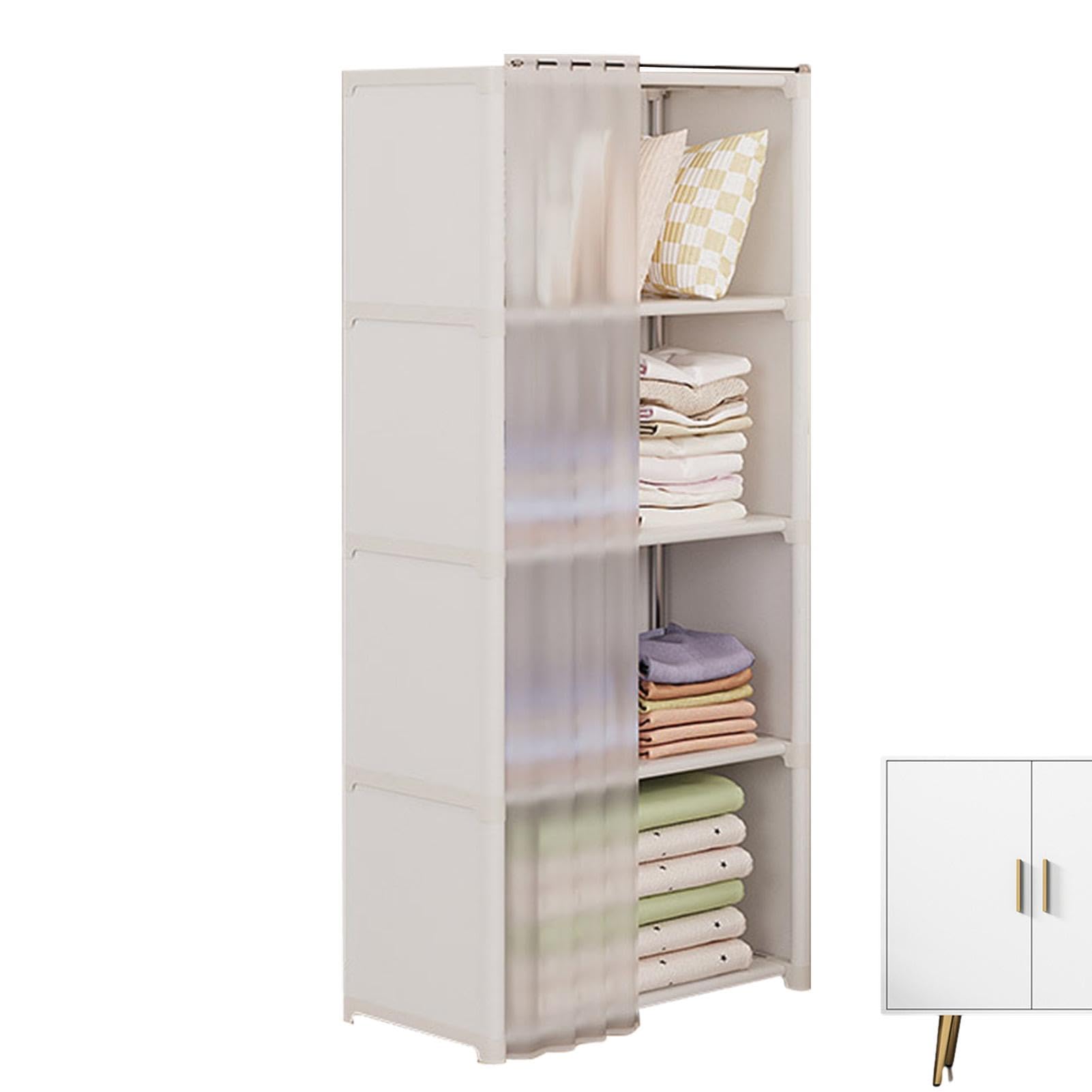 Organizador de ropa de dormitorio con soporte de armario portátil de 15,75"