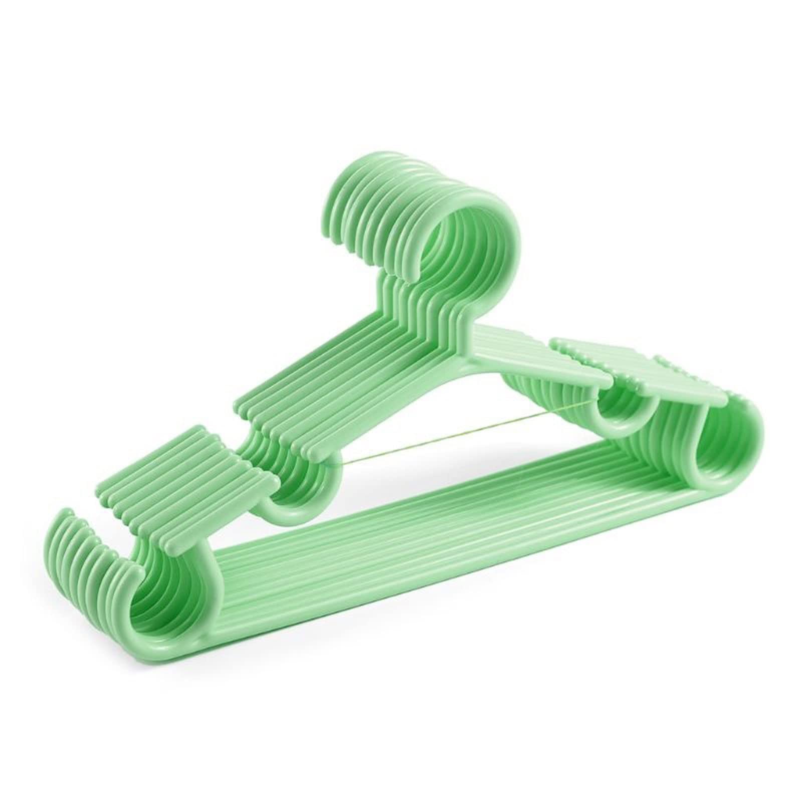 JINGYAN Standard Hangers Genuine Plastic Portable Hanger Coat Hook Clothing Storage Rack(Green)