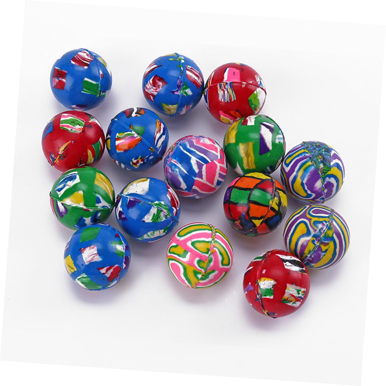 ERINGOGO Palline Rimbalzanti in Gomma da 32mm, Confezione da 100 Pezzi | Palline Rimbalzanti, Morbide e Alta Elasticità, per Compleanni e Festa dei Bambini, Gioco per Bambini