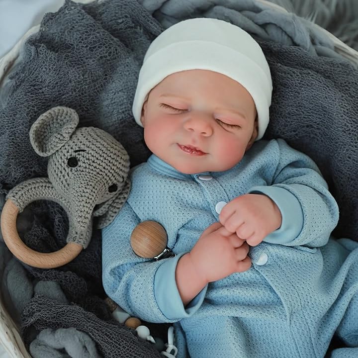 Muñeco Bebe Reborn Niño 18 Pulgadas Cuerpo Vinyl WOOROY miniatura 2