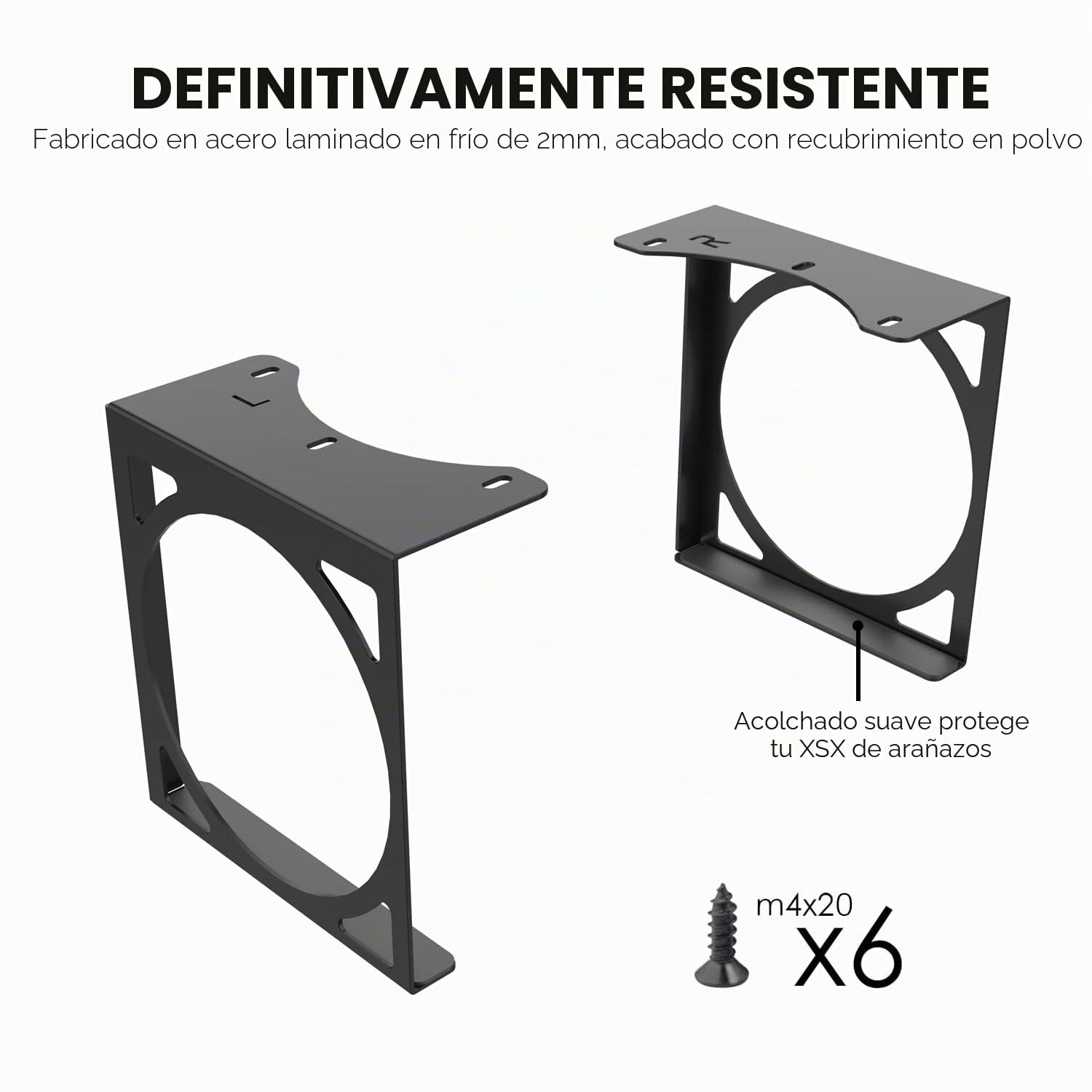 Monzlteck Soporte Debajo del Escritorio para Xbox Series X, Soporte Sigilo para XSX