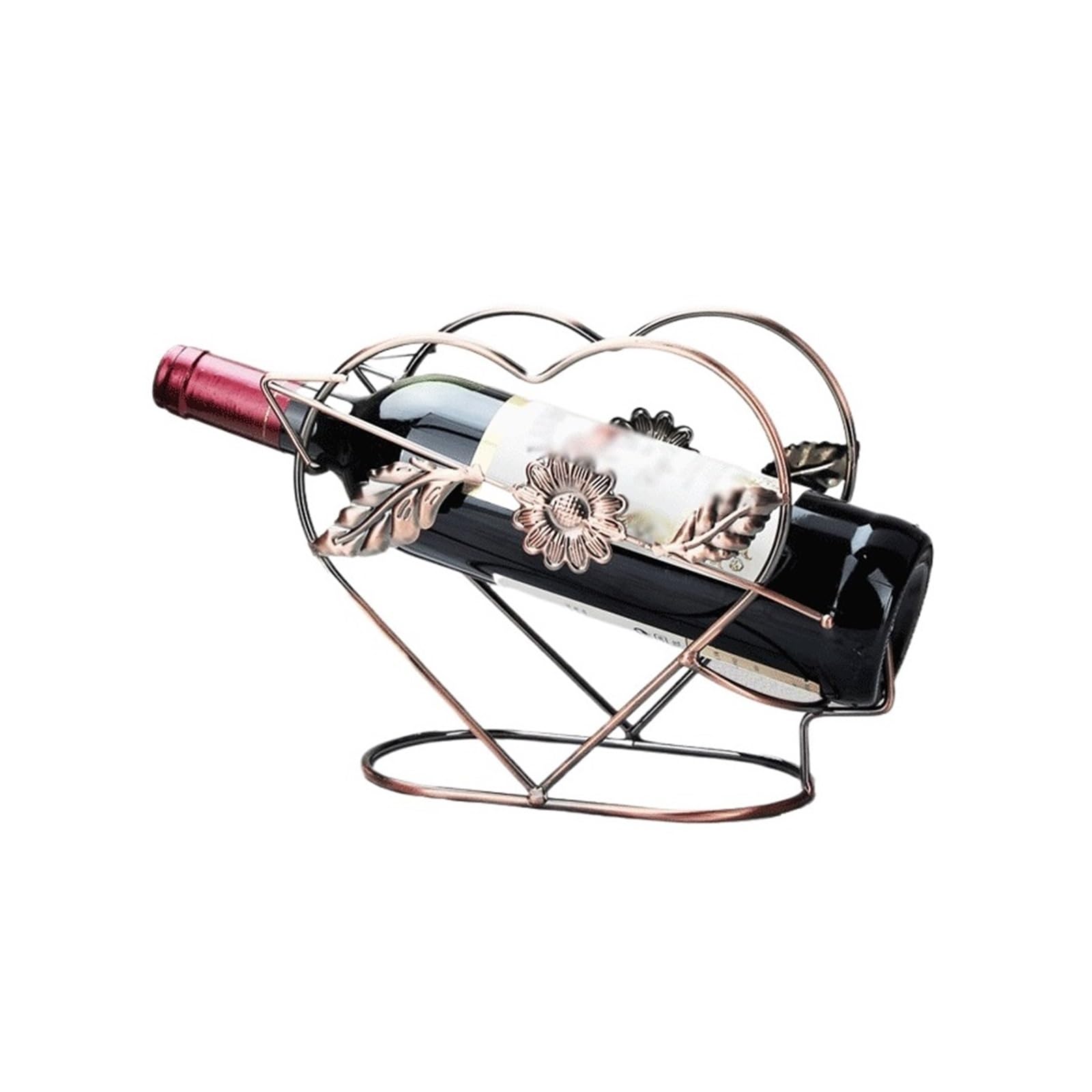 SDA287MZ Storage Wrought Iron Heart Shaped Wine Rack for the Living Room