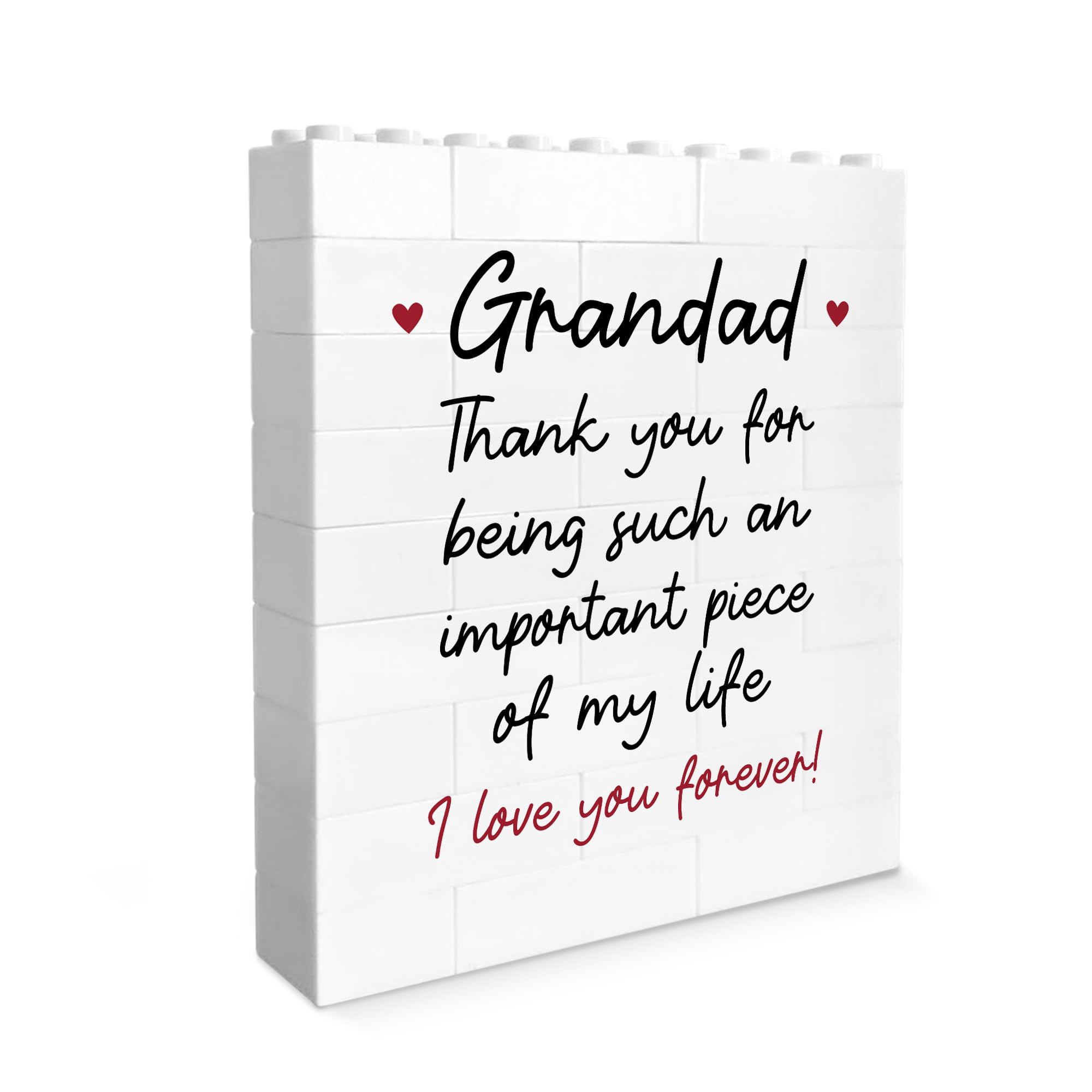 RED OCEAN For Grandad, Building Blocks, Puzzle, For Him, Grandad, Thank You, Birthday, Christmas