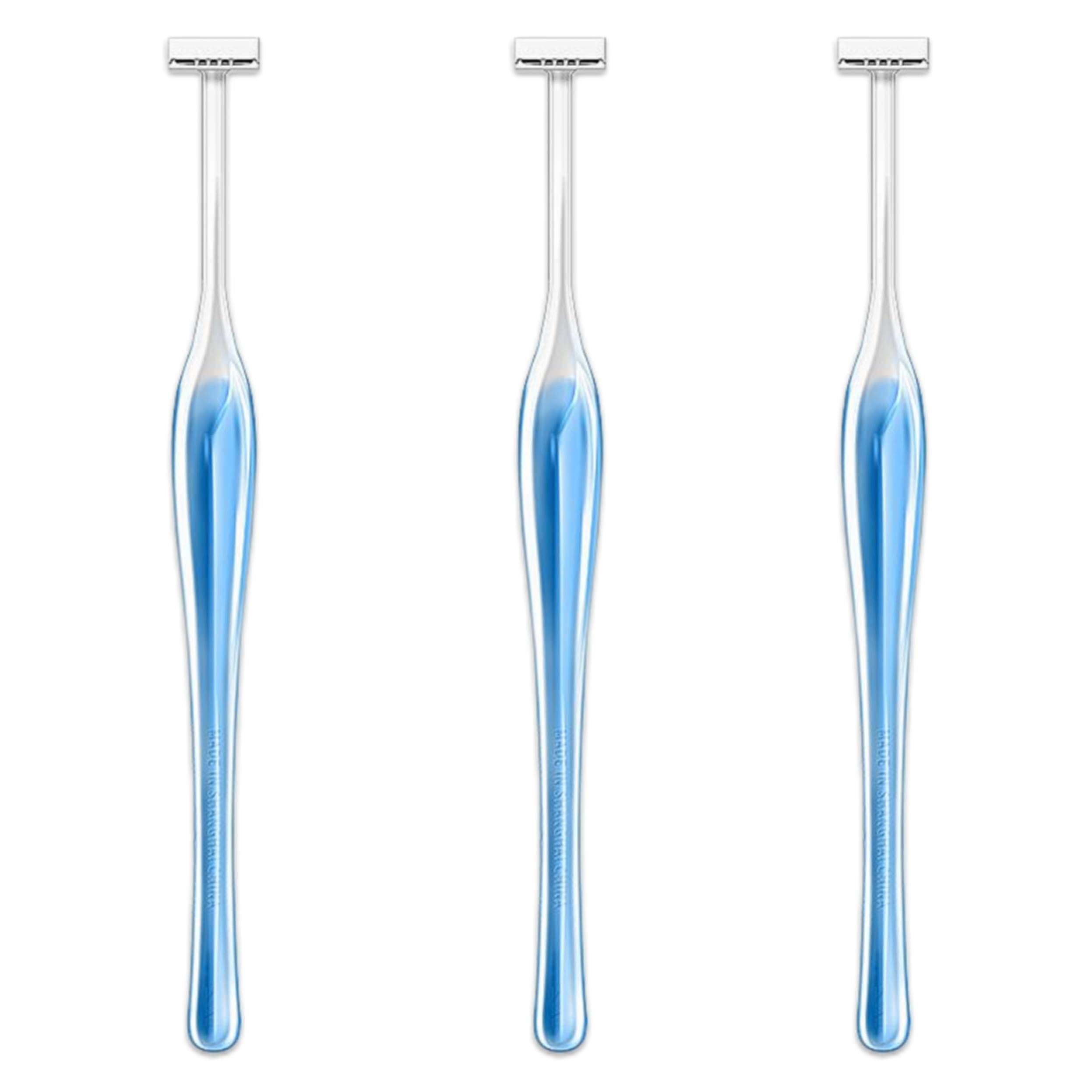 3 Pcs Manual Razor Trimmer, T-Shaped Mini Hair Removal for Bikini Line, Eyebrows, Face & Beard Precision Grooming with Skin-Friendly Design Reusable Personal Care Tool for Women & Men(3 T Trimmer)