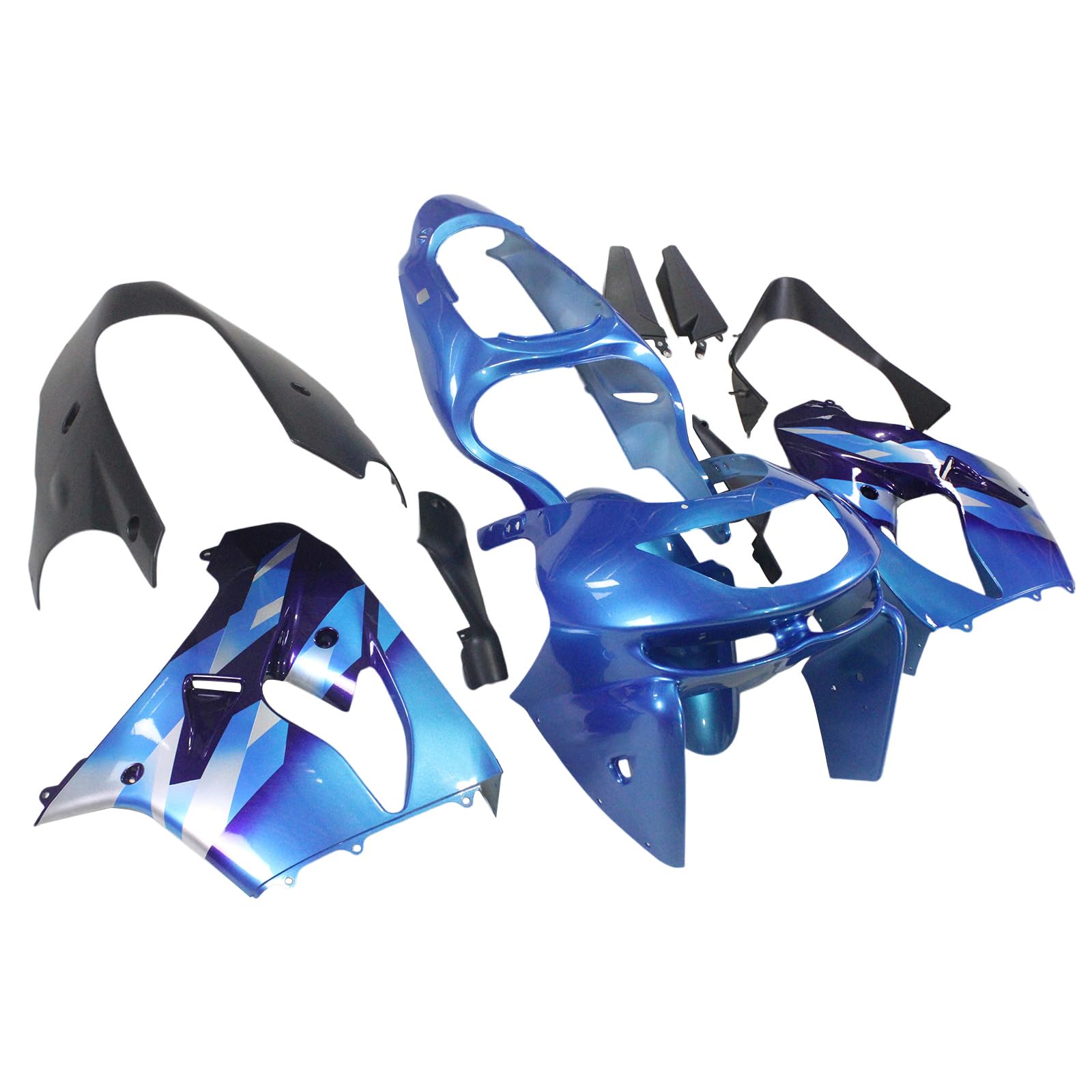 いれい Blue Fairing Kit for Kawasaki 1998 1999 Ninja ZX9R 98 99 ABS