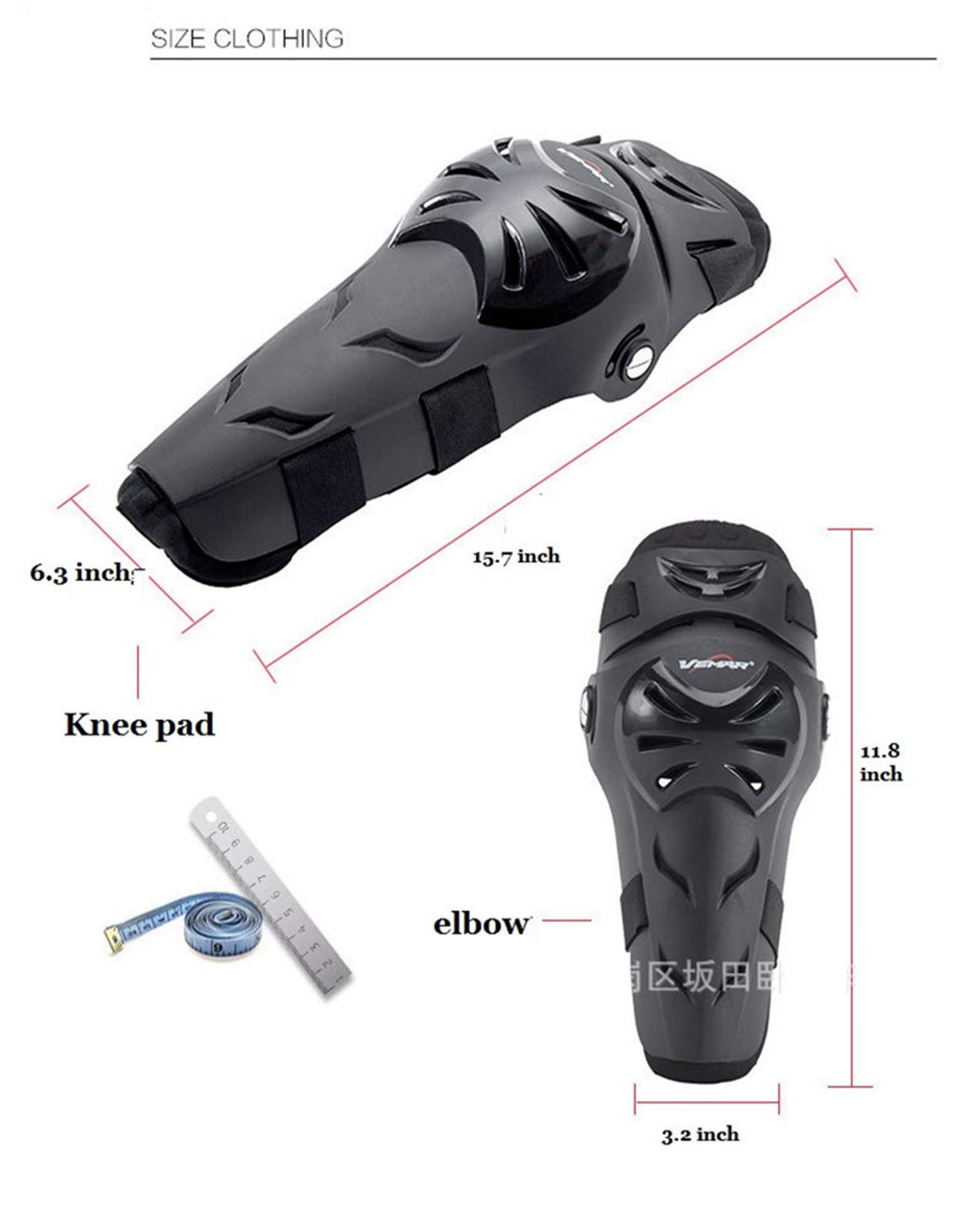 4 protezioni per ginocchio per motocicletta, antiscivolo, con schermatura CE, gomitiere, protezione Powersport, motocross, corsa, equipaggiamento protettivo per uomini e donne, moto,
