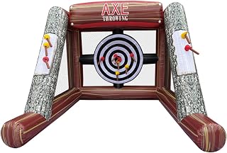 PVC Inflatable Axes Throwing Game Inflatable Ball Toss Target Dart Board (12 Axes+8 Toss Ball) for Outdoor/Indoor/Backyard/School/Team Events