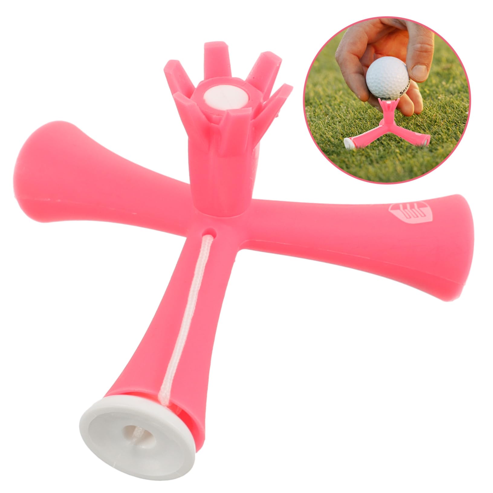 Kisangel Bola Telescópica Ajustable Limpiador De Golf tee De Golf Multifuncional tee De Golf Reutilizable Tees De Golf Magnéticos De Golf Viceprofesionales Rosa Goma Blanda Abs
