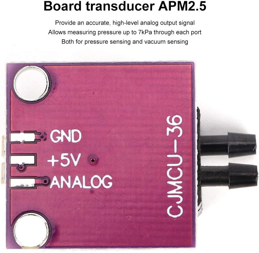 MPXV7002DP Adapter Pressure Sensor Board Transducer, Electric Components Atmospheric Barometric Probes Sensors, APM2 5 Electric Components to Measure Positive and Negative Pressure