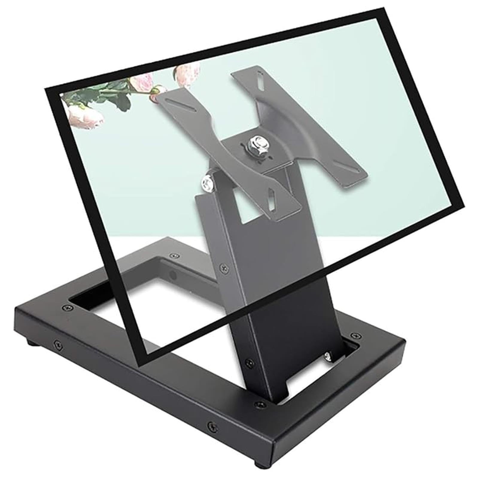 Składany uchwyt do telewizora – uchwyt ścienny do telewizora, do ekranów komputerowych LCD o przekątnej 30,5–61 cm, stojak do monitora stołowego, odległość między otworami 75 x 75, 100 x 100