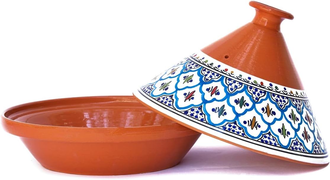 Numidia Hand Made and Hand Painted Tagine Pot Moroccan