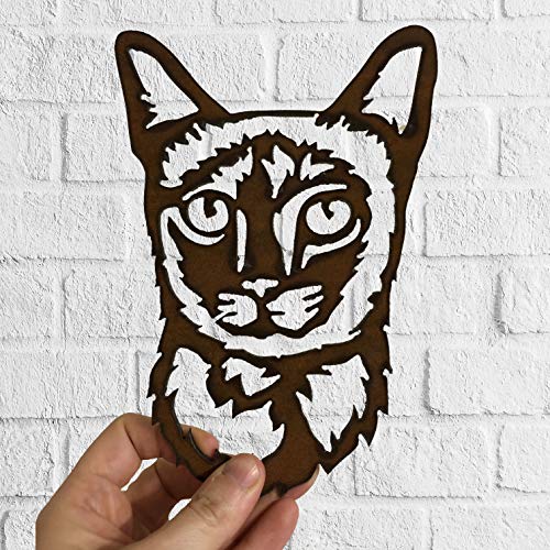 Image Industry Siamese Cat Garden Art Sculpture/Garden Ornament/Rusty Metal Cat/Metal Garden Sculpture/Metal Art (Small 140mm x 203mm) - Image 2