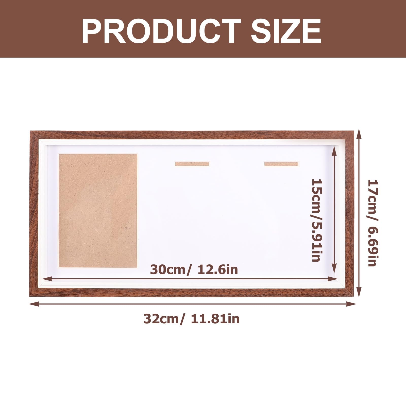 Cabilock Cadre Décoratif Cadre D'Affichage De Médailles Multifonctionnel Boîtes D'Ombre De Médailles Bois Verre Papier