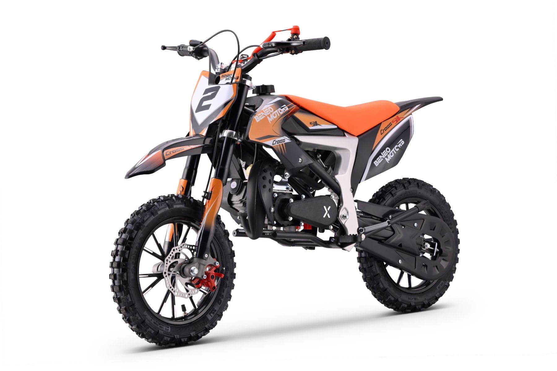 Motocross per giovani piloti Beneo Motors CROSS SX arancione – 50cc Dirtbike Dirt Bike CrossBike CrossBike DirtBike Bag 50cc Pitbike PocketBike Motocross Motocross Moto Motorbike