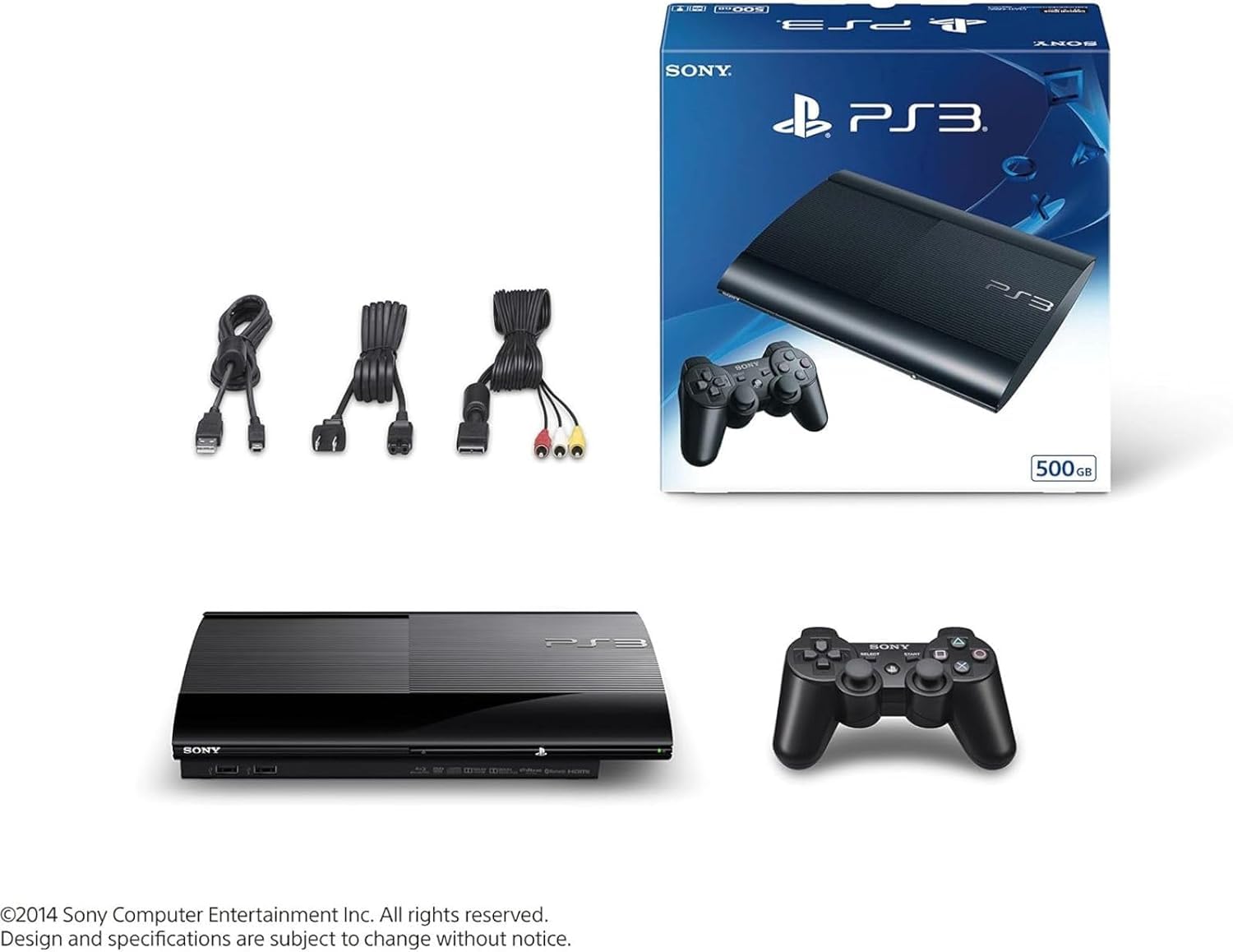 SONY PlayStation3 CECH-4300C 箱・コントローラー付き PlayStation3 CECH-4300C 500GB コントローラー2個付 - メルカリ