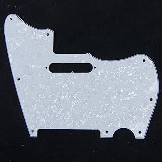 Jazzcaster/telemaster Hybrid Style Guitar Pickguard,1 pickup, White Pearloid
