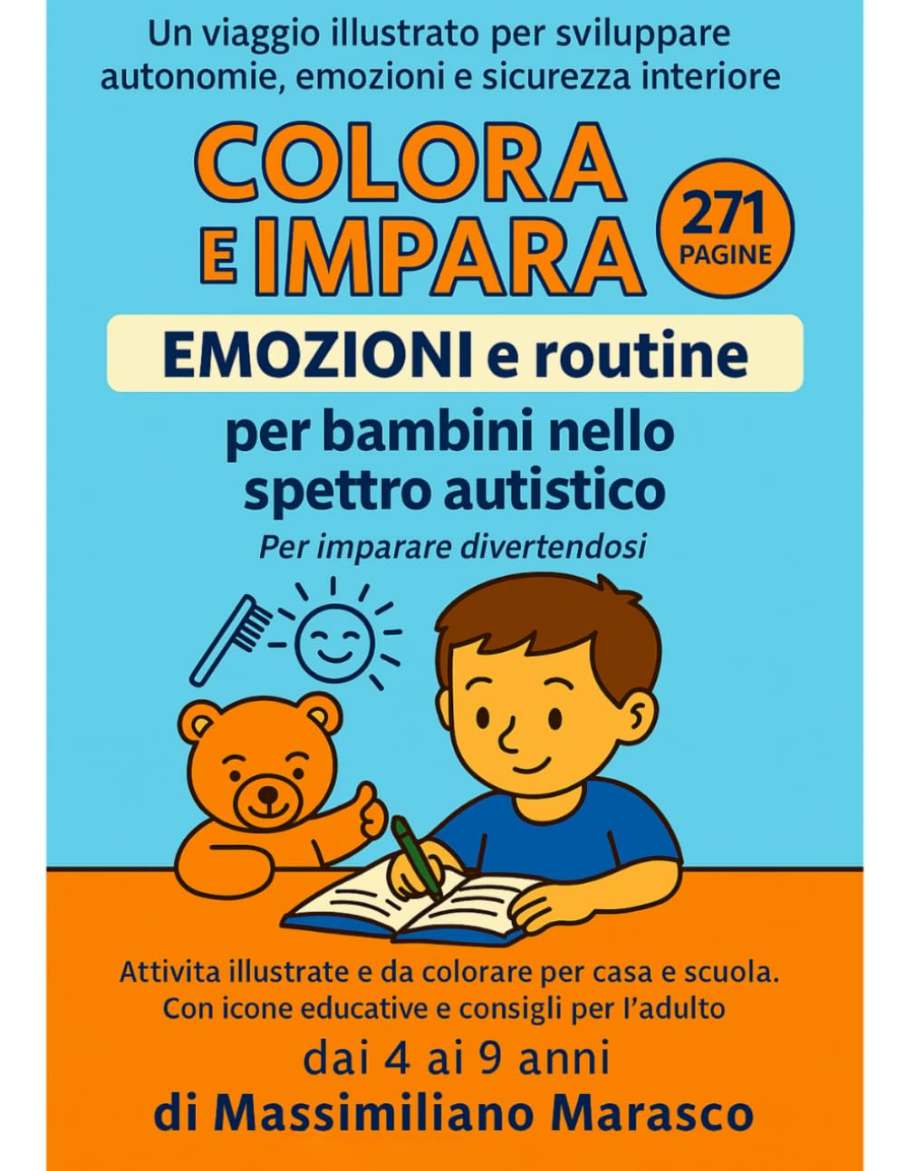 Colora e impara emozioni e routine per bambini nello spettro autistico