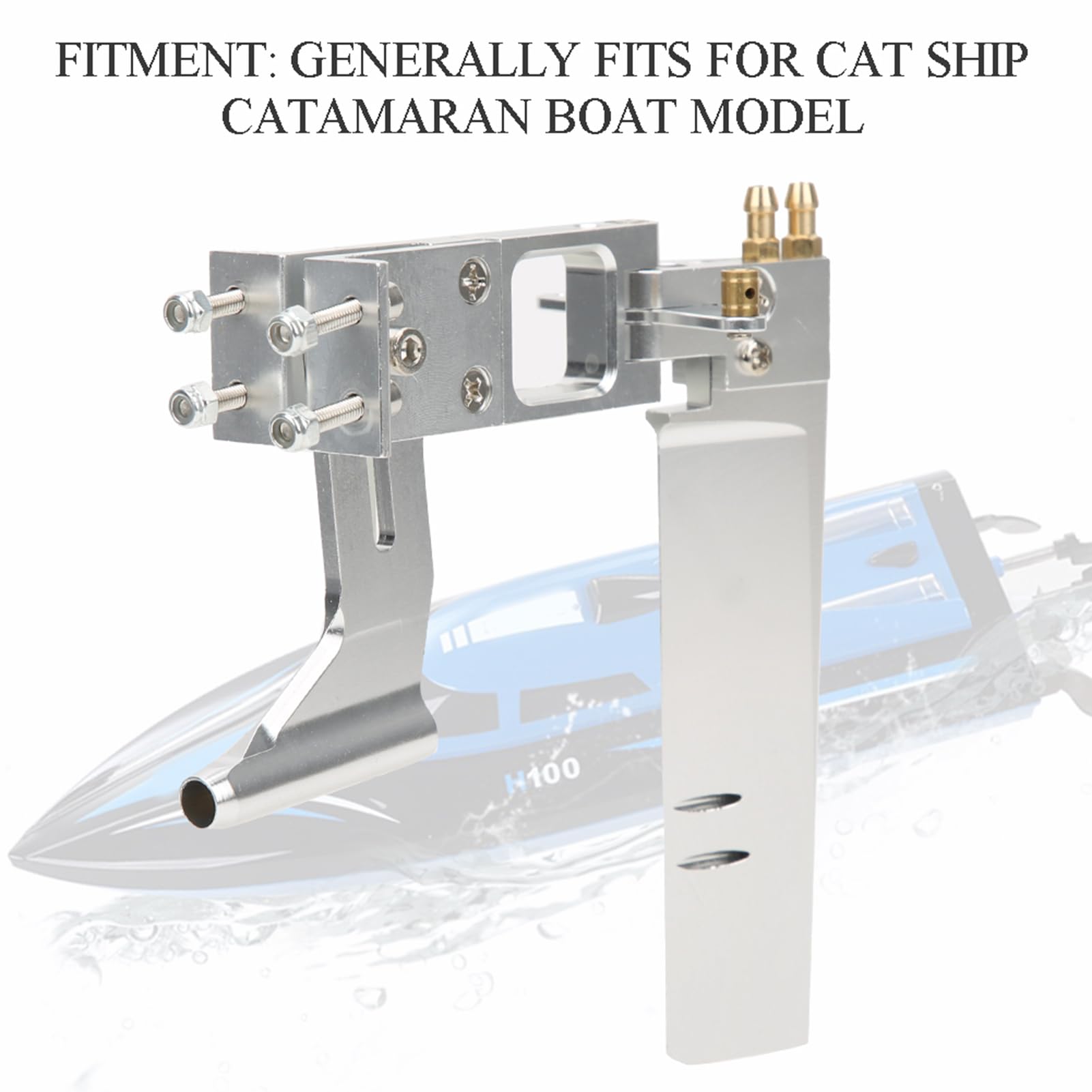 LenTLy Port d'arbre Flexible, Ensemble de Gouvernail de Bateau RC, Arbre Flexible de 0,2 Pouces avec Jeu de Ports Int¨¦GR¨¦s de 4,3 Pouces, Mat¨¦riau en Alliage D'aluminium,