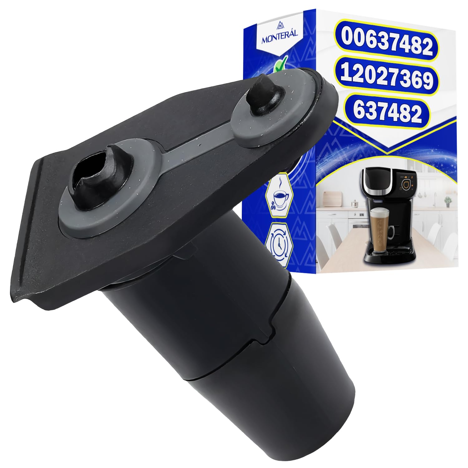 MONTERAL Getränkeauslaufdüse für Kapsel Kaffeemaschine mit dem Originalcode 12027369 00637482 637482 für Bosch Tassimo - Garantie 10 Jahre