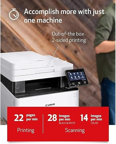Miniatura 6 de Canon Color imageCLASS MF644Cdw Impresora láser inalámbrica todo en uno, color blanco - Impresión de escaneo de fax - Panel táctil de 5 pulgadas, 22