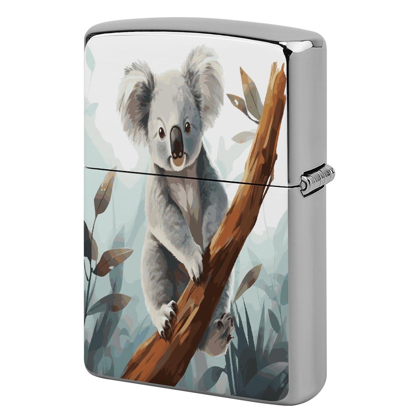 Fekiloot Style Koala And Butterfly Lighter Case Cover Metal Lighter Case
