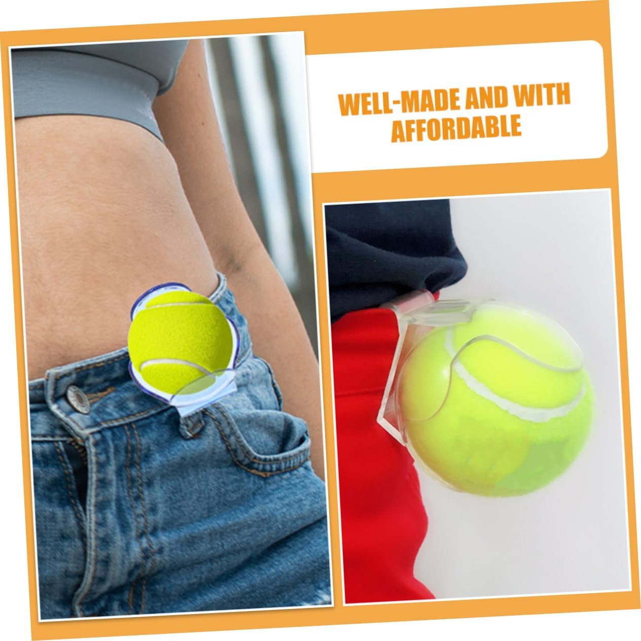 Transparent Tennis Clip Tennis Balls Tennis Accessories Belt Tennis Holder Tennis Supplies Tennis