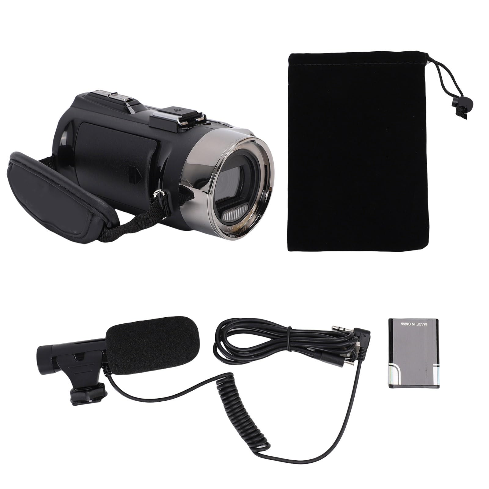 Caméscope 4K 48MP rotatif avec microphone externe et stockage inclus - 8