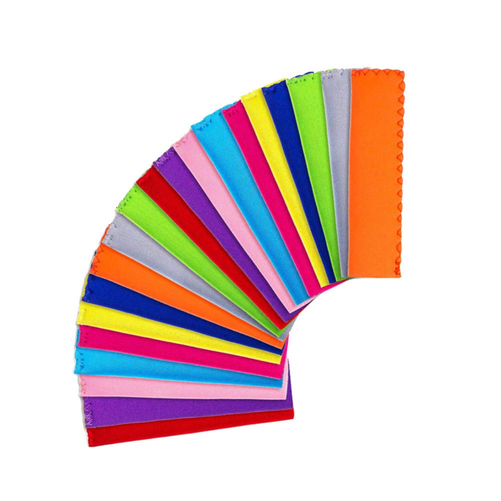 20pcs Popsicle Holders Ice Pop Neoprene Sleeves Freezer Popsicle Holders Bags for Party Drink