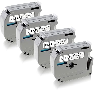 Greateam Compatible PT-M95 Clear Tape Replacement for Brother P-Touch Clear M Tape 12mm 0.47